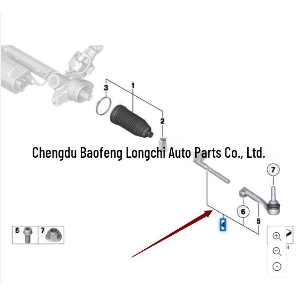 Steering Rack Tie Rod Ball Joint for BMW X5 F15/X6 F16 (Part 32106858735)