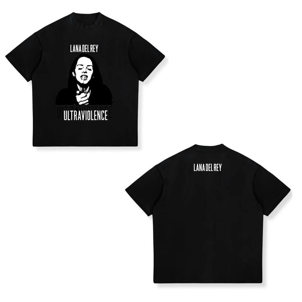 Singer Lana Del Rey Graphic T Shirt Unisex Women Fashion Hip Hop 90s Vintage TShirts Oversized Cotton Casual Tshirt Y2k Streetwear