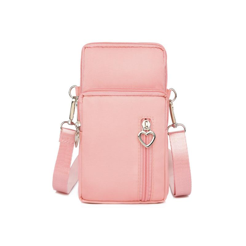 Casual Small Shoulder Bag Women Cell Phone Pocket Case Waterproof Nylon Sport Arm Package Mini Messenger Purse Crossbody Handbag