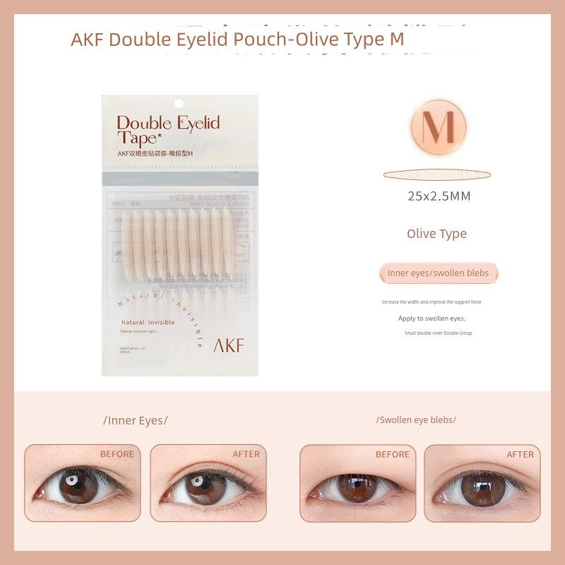Cheng Shi an Invisible Traceless Lace Oblique Cut Double Eyelid Stickers Olive-Shaped m 120 Patches (Packed in Bags)