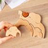 Holz Elefantenfamilie Puzzle Personalisiert 2/3/4/5 Familiennamen Elefanten Skulptur für Einweihungsdekor Weihnachten Muttertag Vatertag Geschenke