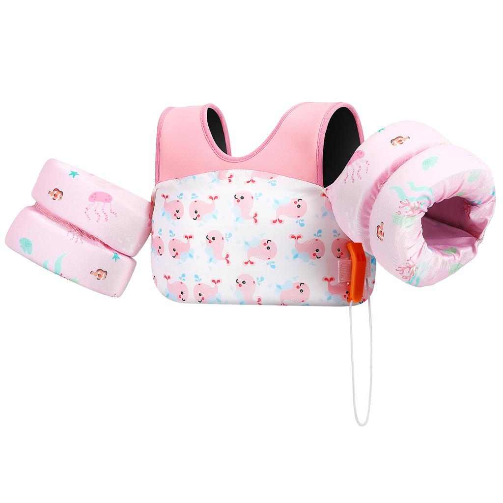 Kids Life Vest Children's Swimming Arm Float Whistle Child Lifejacket Swimsuit Foam Safety Swimming Pool Accessories for kayak