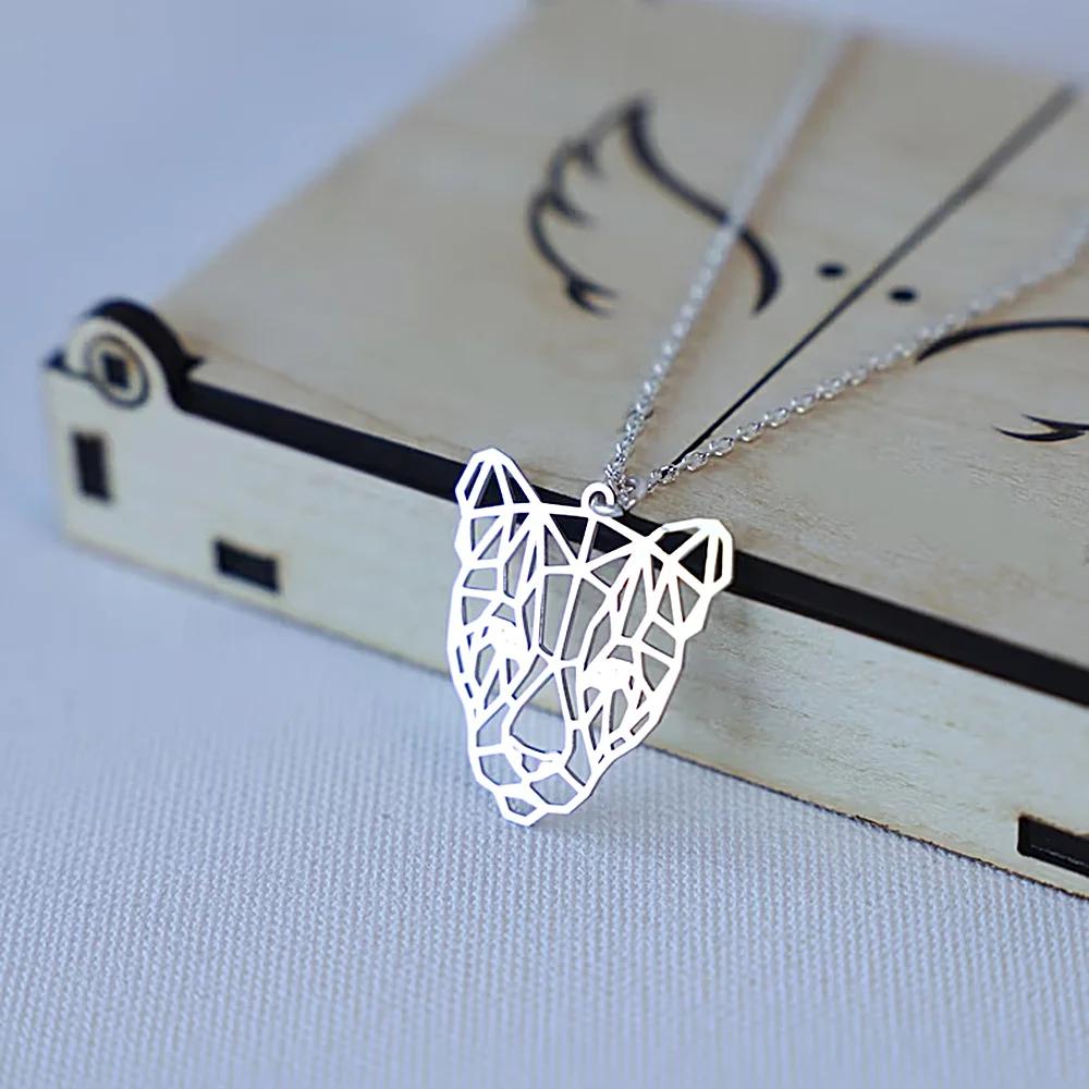 Punk Metal Leopardenkopf Halskette Hohl Design Tier Anhänger Halsketten Personalisierter Schmuck Geburtstagsgeschenke für Männer und Frauen