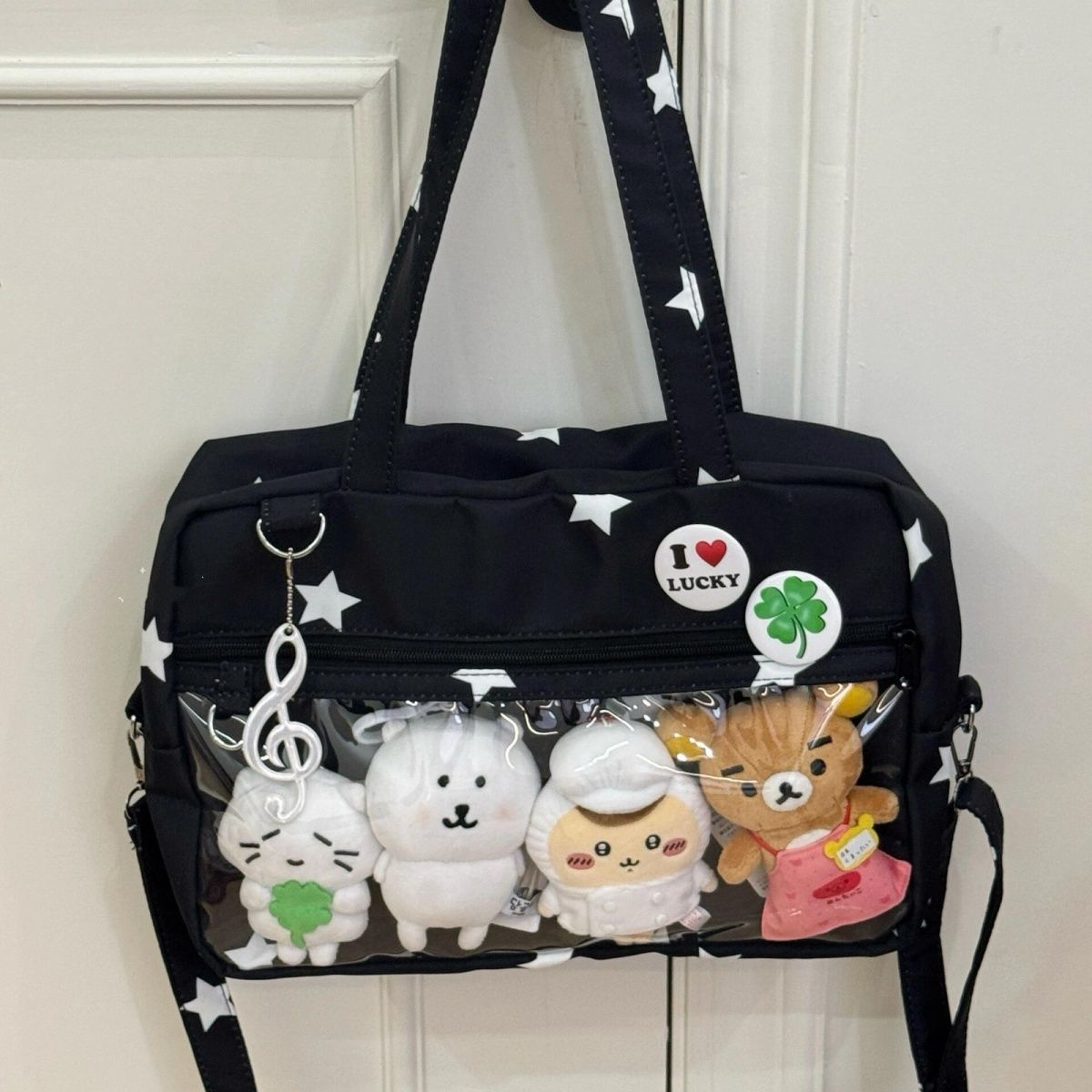 

2025 new uniform pain bag single shoulder star chasing tote small food large capacity student daily portable shoulder bag