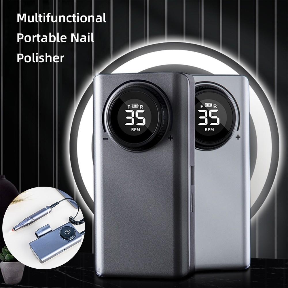 35000RPM Rechargeable LCD Nails Tools Pen Gel Nail Polisher Set Multifunctional Portable Electric Nail Drill Machine