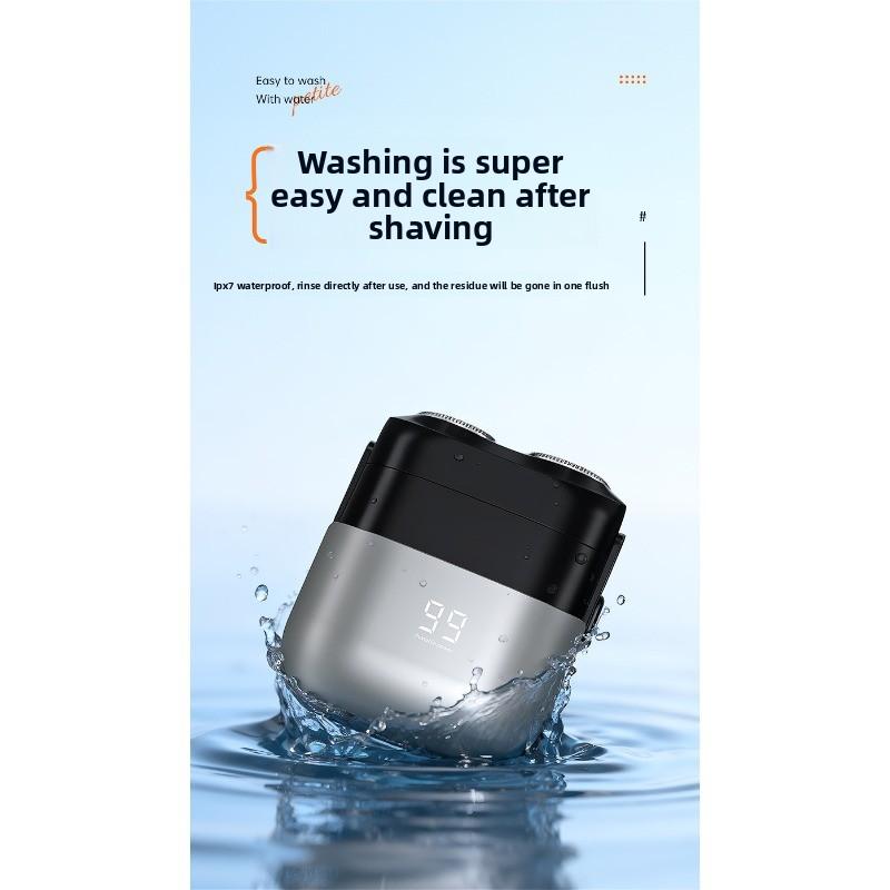 Electric Razor with Super Clean and Rechargeable Feature for Men. Miniature Shaving Knife for Convenient Beard Trimming.