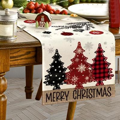 Weihnachtstischläufer, Esszimmerdekoration, Festival, Weihnachtsbaum, Tischdecke für Küchenmittelstück