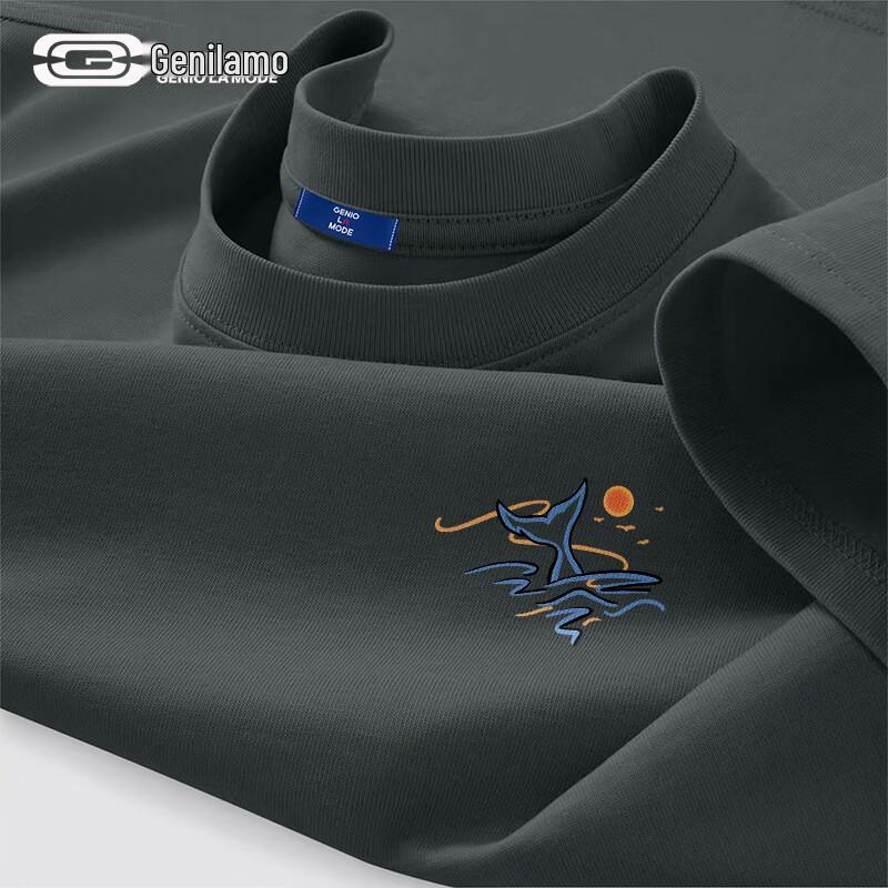 GENIOLAMODE Men's Loose Fit Cotton Graphic T-Shirt