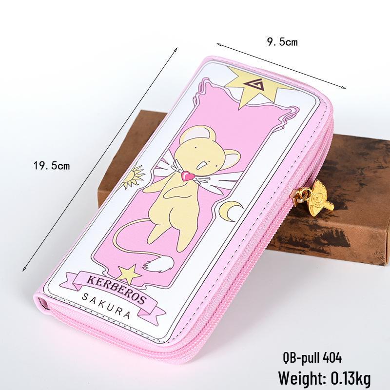 

Cardcaptor Sakura PU Leather Long Zip-Around Wallet with Clow & Sakura Cards Design