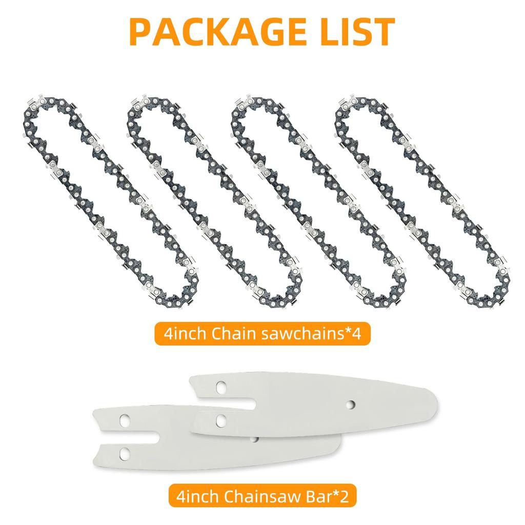 1/4 Chainsaw Chain 4Inch Mini Steel Chainsaw Chains Electric Chainsaws Accessory Chains Replacement Mini Electric Chainsaw