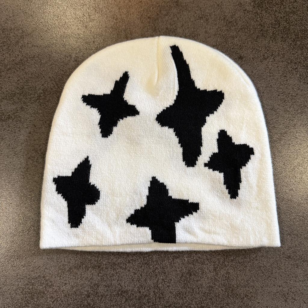 Fashion Star Pattern Neutral Casual Warm Knitted Hat For Youth And Teens