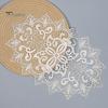 Washable Fabric Doilies for Vases White Lace Doily, Elegant Retro Placemat, Embroidered Table Small Round Placemats Jewelry Trays Mat, Rectangular