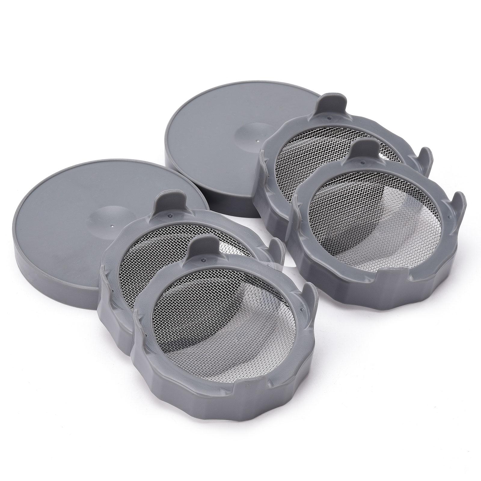 

ABS Sprout Lid with Stainless Steel Screen for Wide Mouth Mason Jars
