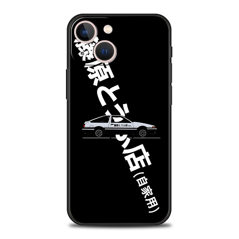 Initial D Car Phone Case Cover for iPhone 17 16 15 14 13 12 11 Pro Max 17 Air Plus Shockproof Soft TPU Shell Fundas Capas Coque