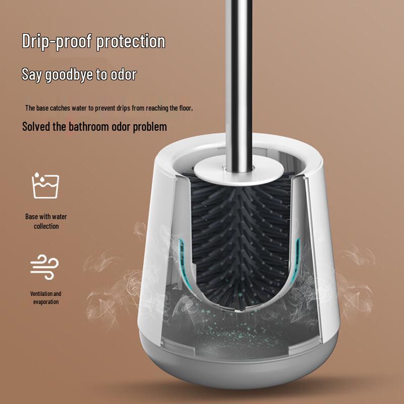 Punch-Free Silicone Toilet Brush