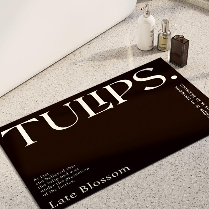 Bathroom Water Absorbing and Anti Slip Foot Pads for Household Toilet Doors with Dirt Resistant and Quick Drying Diatom Mud Floor Mats