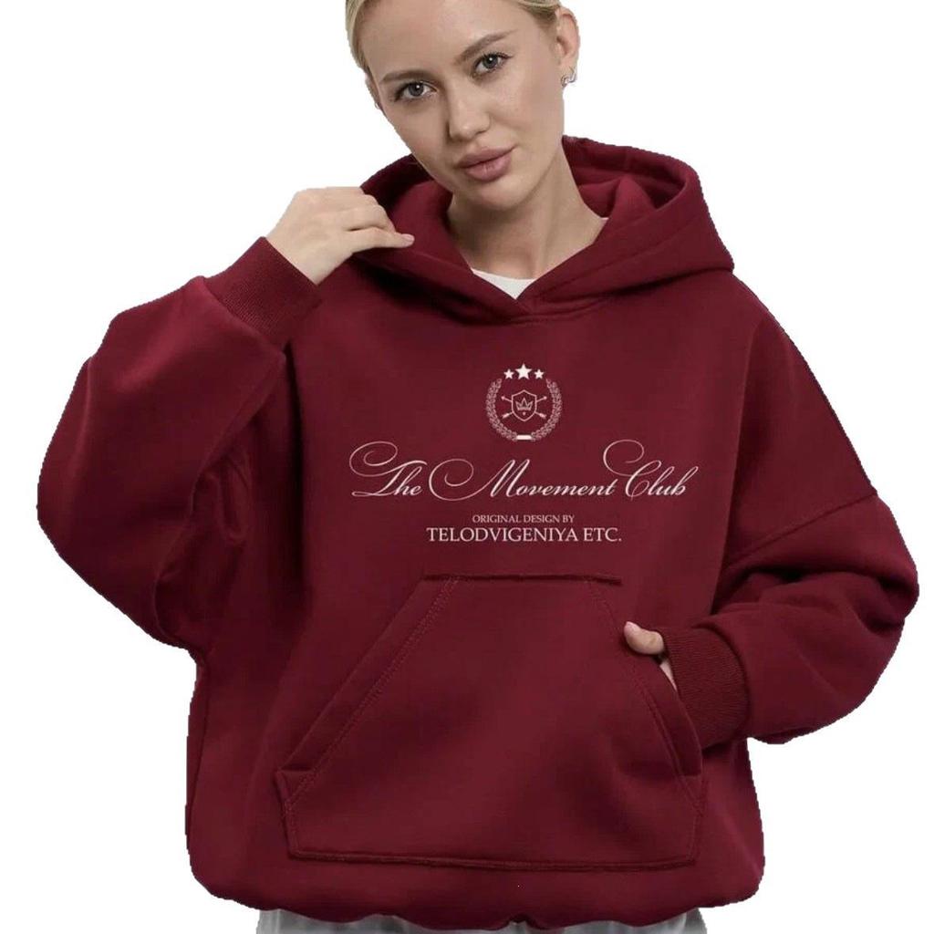 Trendy Women's Fleece Letter Hoodie - Stylish and Versatile Couple's Autumn/Winter Sweatshirt
