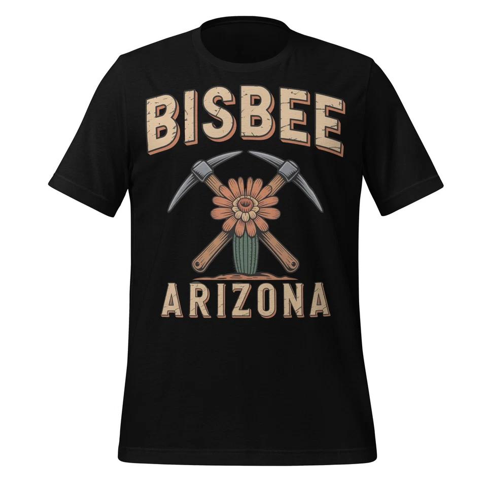 Bisbee Arizona T-Shirt Vintage Mining Desert Cactus Unisex Southwest Travel Tee S