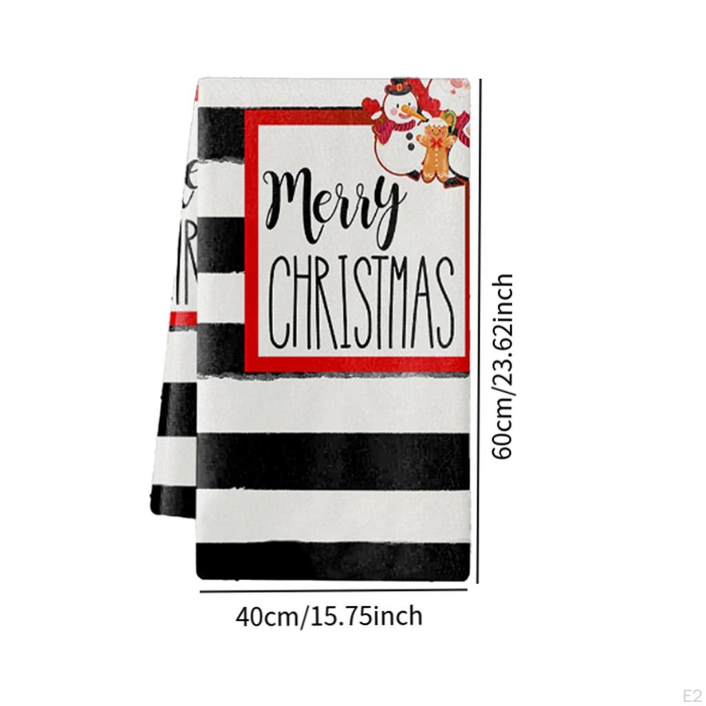 Absorbent Christmas Kitchen Towel Dish Decorative Decoration Soft for