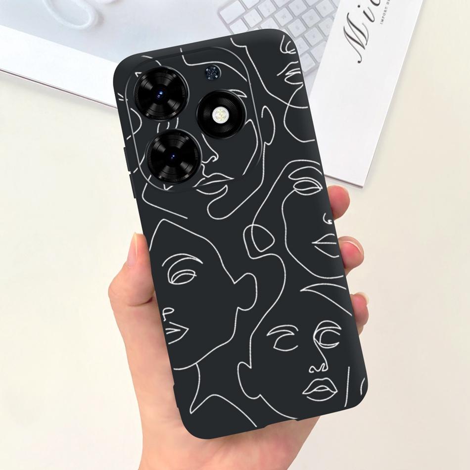 For Tecno Spark Go 2024 Case Cute Flower Love Pattern Candy Color Soft Silicon Slim Phone Back Cover For Spark Go (2024) BG6