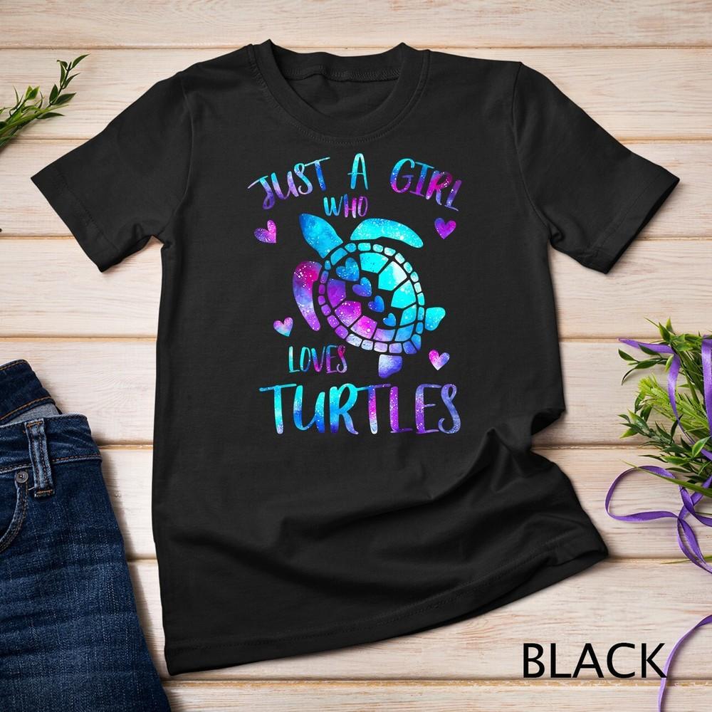 Just a Girl Who Loves Turtles Galaxy Space Sea Turtle Gift Unisex T-shirt