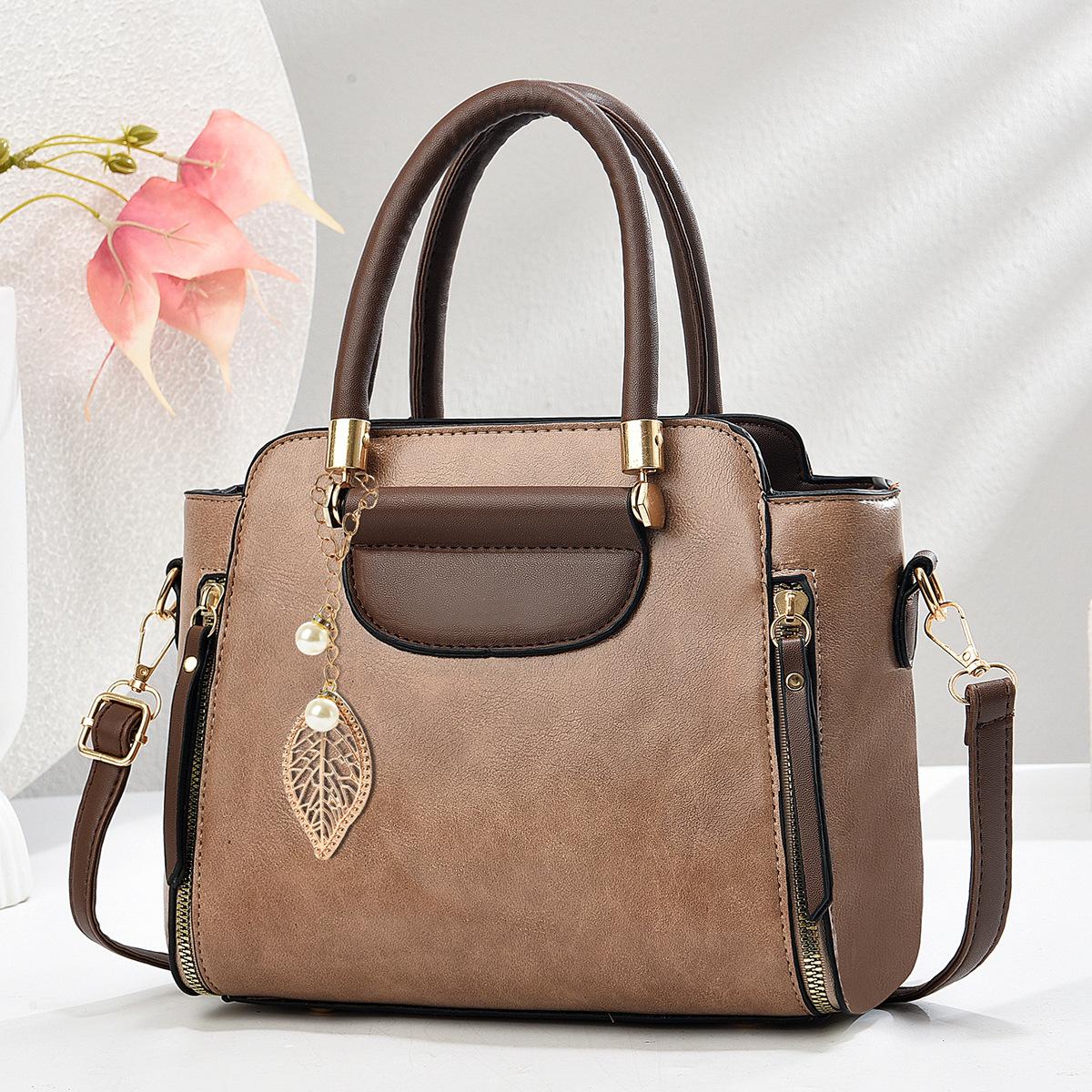 Handbag bag fashion shoulder messenger bag retro classic cross-border big bag 24*13*20 хаки