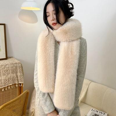 Imitation Fox Hair Fur Scarve Fur Long Scarve Warm Collar Shawl Versatile Fur Scarve Autumn and Winter Ladies Scarve