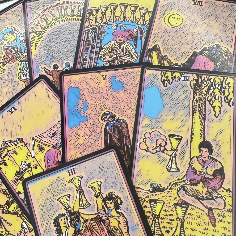 12*7cm Pop Design Tarot Deck In Sliding Rigid Gift Box 78 Pcs Tarot Cards with Guidebook and Drawstring Pouch