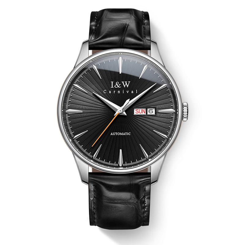 IW Luxury Brand Top Quality Fashion Men Automatic Mechanical Watch Waterproof Calendar Week Leather MIYOTA Movement Watch