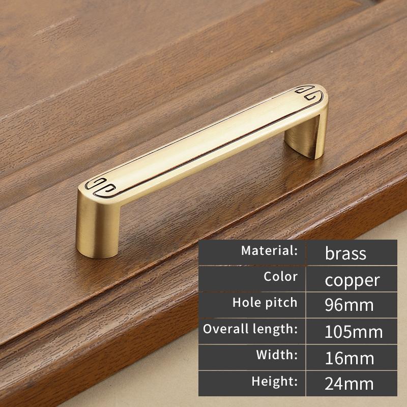High-end Solid Brass Cabinet Door Handles Cabinet Wardrobe Wine Cabinet Pull Drawer Knob and Furniture Hardware