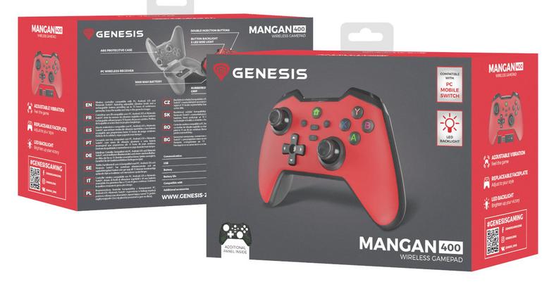 Genesis Manganese 400 Wireless Controller Red
