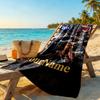 Inter Milan Customize Text Beach Towel Quick-Dry Soft Microfiber Ideal for Travel Outdoor Swim Pool Yoga Surf Camping Hiking Gym Gift Holiday