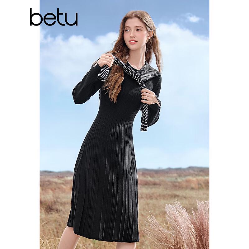 BETU Women's 2025 Autumn Slimming Long Sleeve Dress
