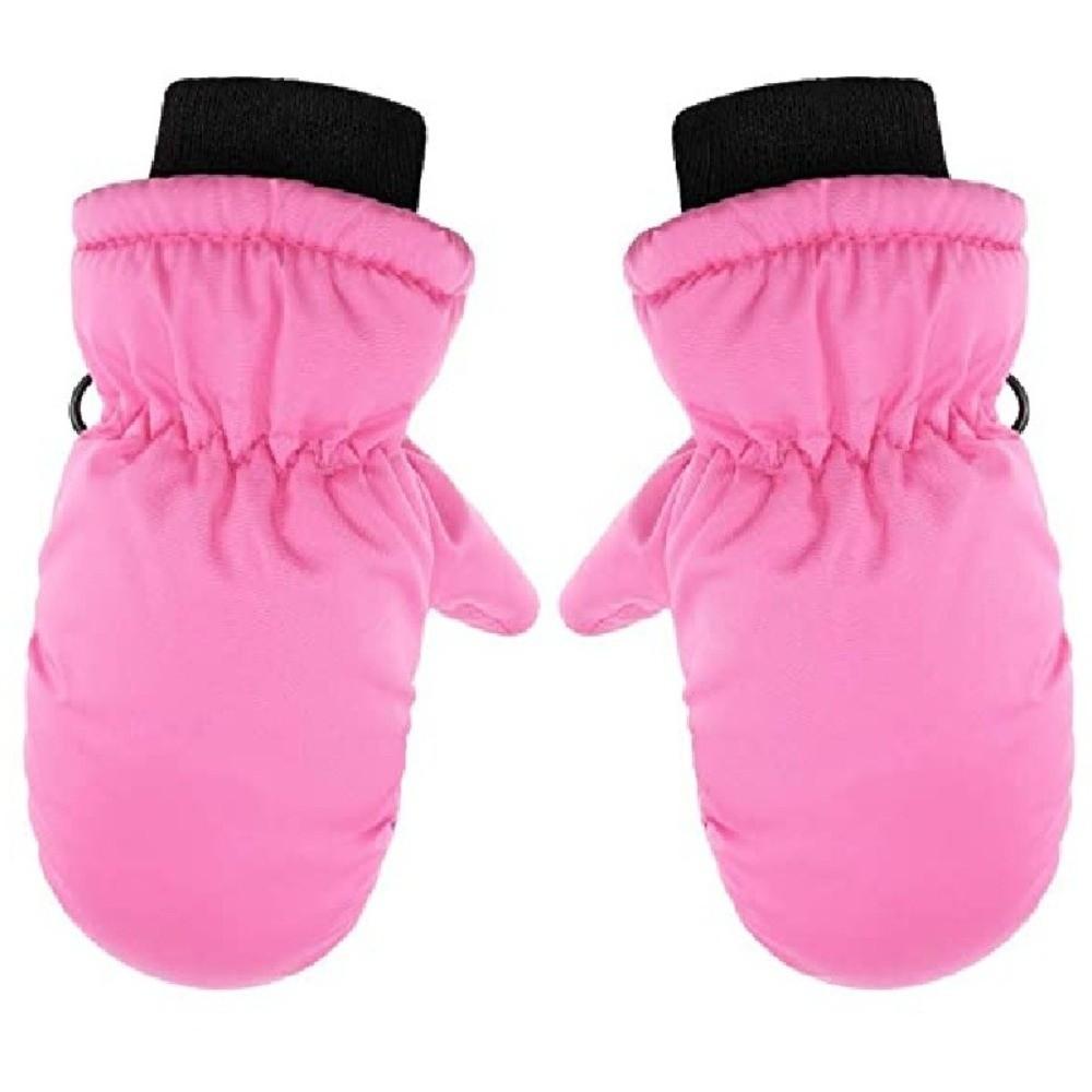 Windproof Plush Ski Mittens Waterproof Thick Children Gloves Outdoor Hand Covers Winter Outdoor