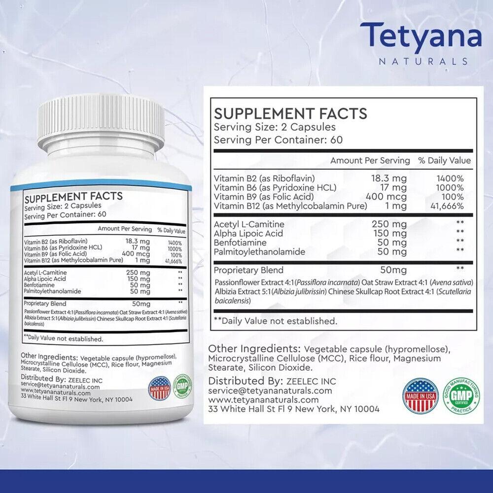 Vitamin B2, Vitamin B6, Vitamin B9, 120 Veggie Capsules Dietary Supplement