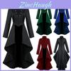Elegant Dame Vintage Middelalderlig Smoking Gotisk Frakke Perfekt Til Cosplay Kostume