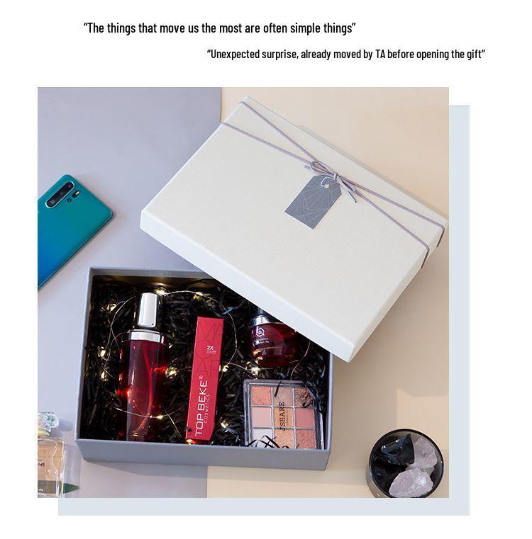 Qixi Valentine's or Birthday Gift Box for Girlfriend/Boyfriend - Simple Empty Packaging Box