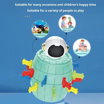 Popping Dinosaur Barrel Game Inserted Stilettos Dino Astronaut Bucket Multiplayer Parent-children
