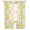 Yellow Flower Watercolor Leaves Sheer Curtains For Living Room Bedroom Tulle Curtain For Kitchen Voile Curtain Blind Panels