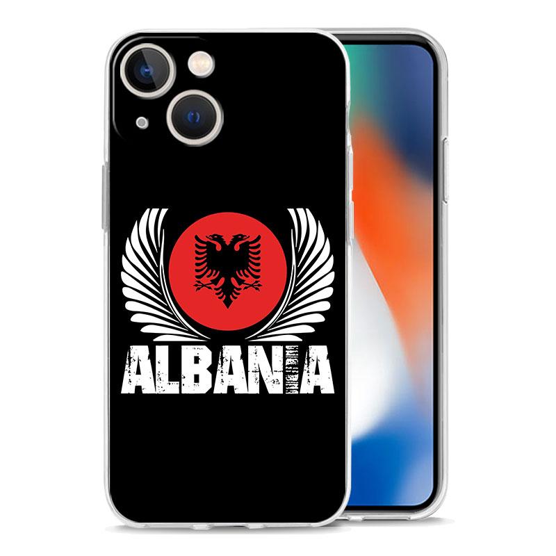 Albania Albanians Flag Luxury Phone Case For IPhone 18 15 16 14 13 12 11 Pro Max XS X XR SE 7 8 Plus TPU Clear Lens Protect Cover