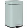 20L Modern Boxy Metal Home Kitchen Bin - Light Green