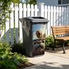 Dustbin Sticker Funny Cartoon Animal Wheelie Bin Decal Self Adhesive Cute Monkey Chicken Cat Sticker for Door Trash Cans Bins Driveway Garden Patio