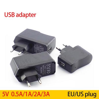 5V 1A 2A 3A 3000ma Mikro Napájecí adaptér Zástrčka USB Nabíjení mobilního telefonu Nástěnná nabíječka AC na DC EU/US Univerzální 100V-240V