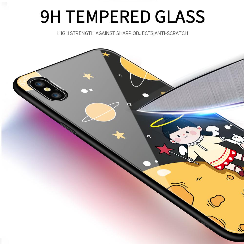 Pouzdro na telefon z tvrzeného skla pro iPhone 11 12 13 14 15 16 17 Redmi 10 12 14C Note10 Note14 Xiaomi 11Lite PocoC75 Měkký okraj Nárazuvzdorný Hladký kryt