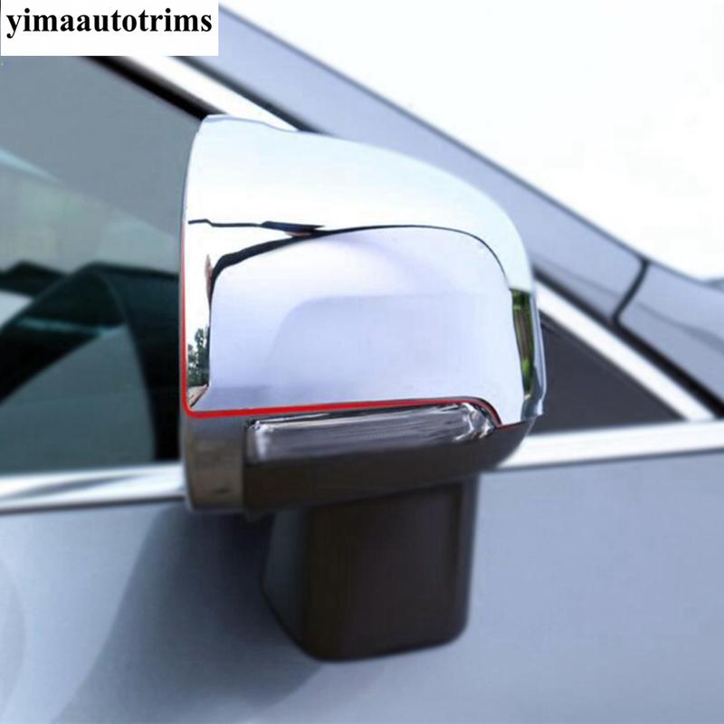 Rearview Mirror Shell Cap Decoration Cover Trim For VOLVO XC60 2018 - 2024 ABS Chrome / Carbon Fiber Accessories Exterior Kit