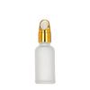 Transparent 30ml Glass Essential Oil Bottle with Frosted Rubber Dropper - Travel-Size Cosmetic Sample Container