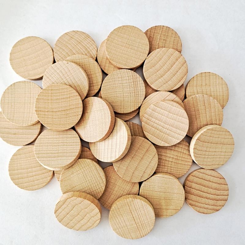 Unfinished Wooden Discs for Handmade Art Crafts Cutouts Ornaments Wedding Decors