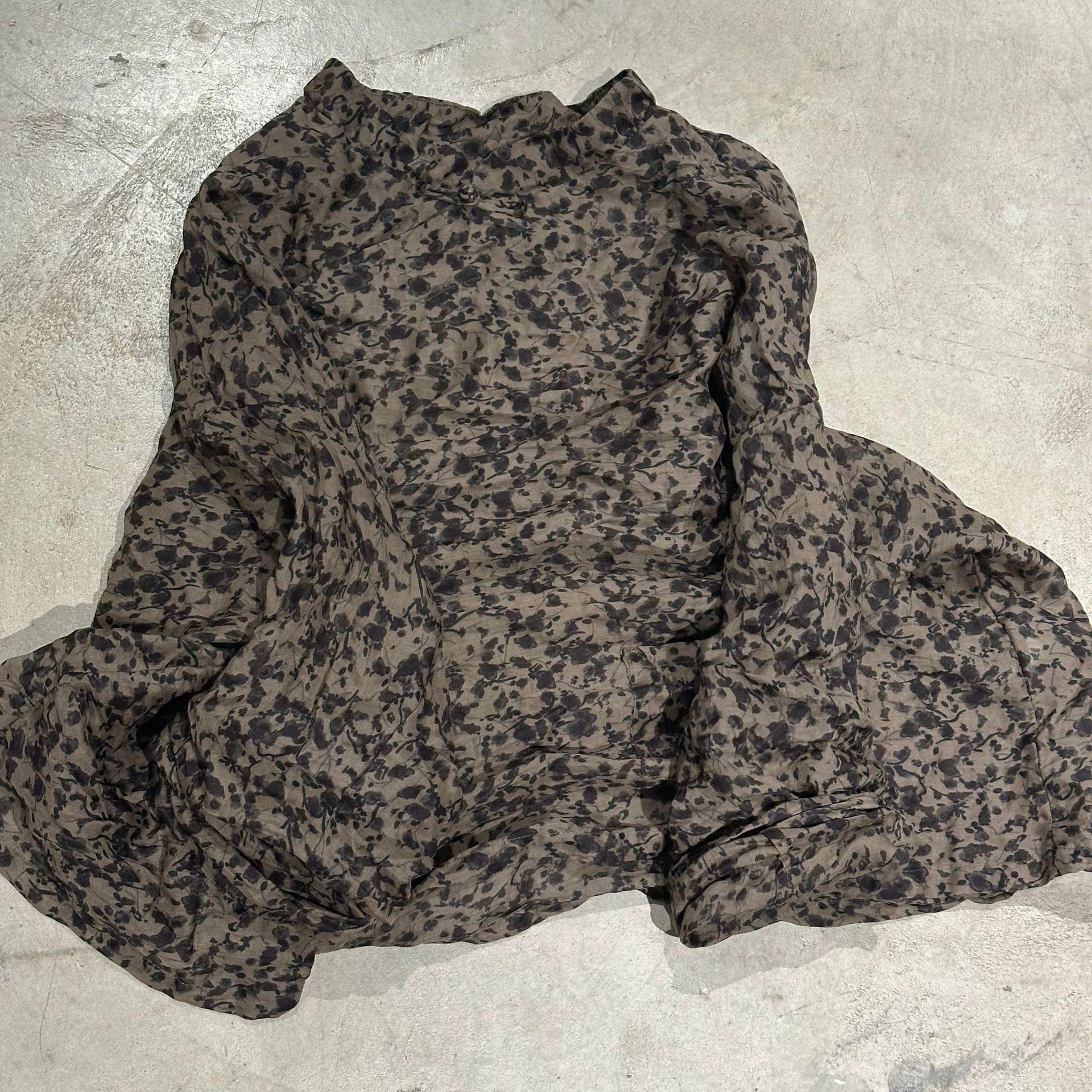 

Johnature Women Vintage Print Floral Shirts Tops Stand Long Sleeve 2025 Spring Chinese Style High Quality Blouses One Size