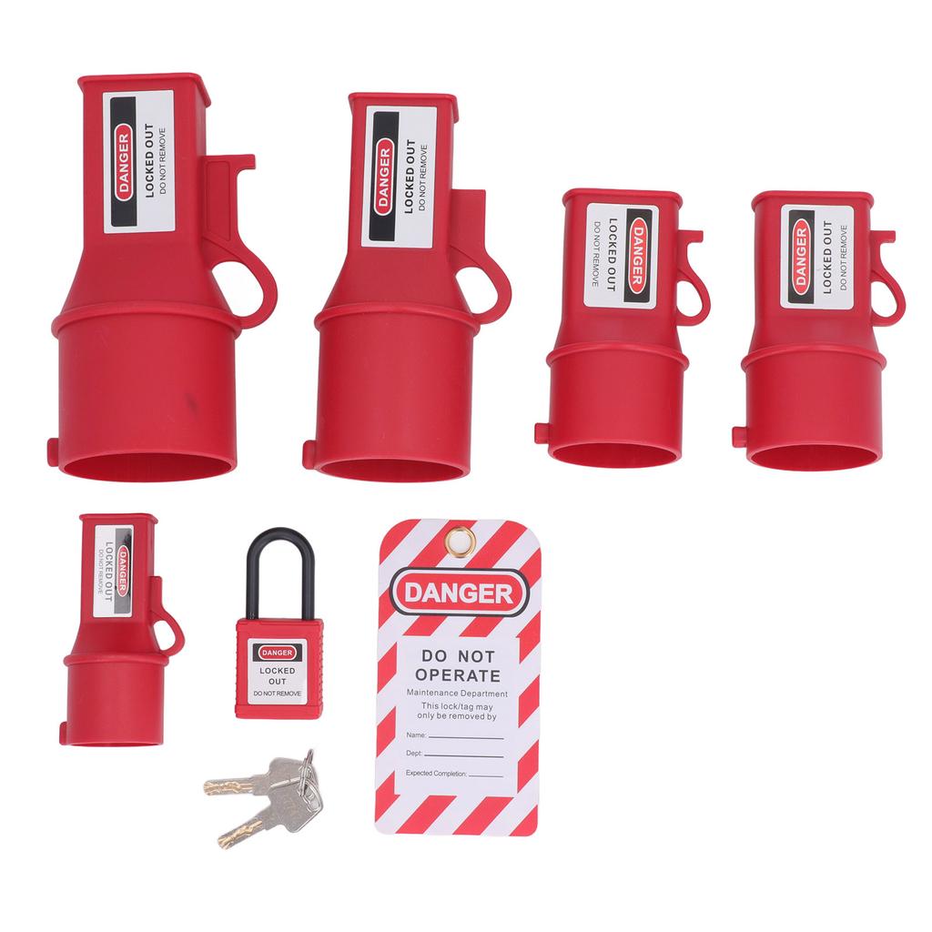 5PCS Socket Lockout Device Industrial Waterproof Energy Isolation Security Tagout Lock for Pin and