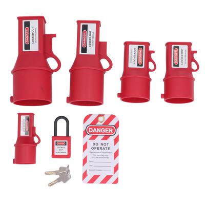 5PCS Socket Lockout Device Industrial Waterproof Energy Isolation Security Tagout Lock for Pin and